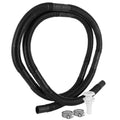 Bilge Pump Plumbing Kit, 8' x 1-1/8" Black PVC Hose with 2 Clamps & Thru-Hull Fitting - FO4752 - Five Oceans