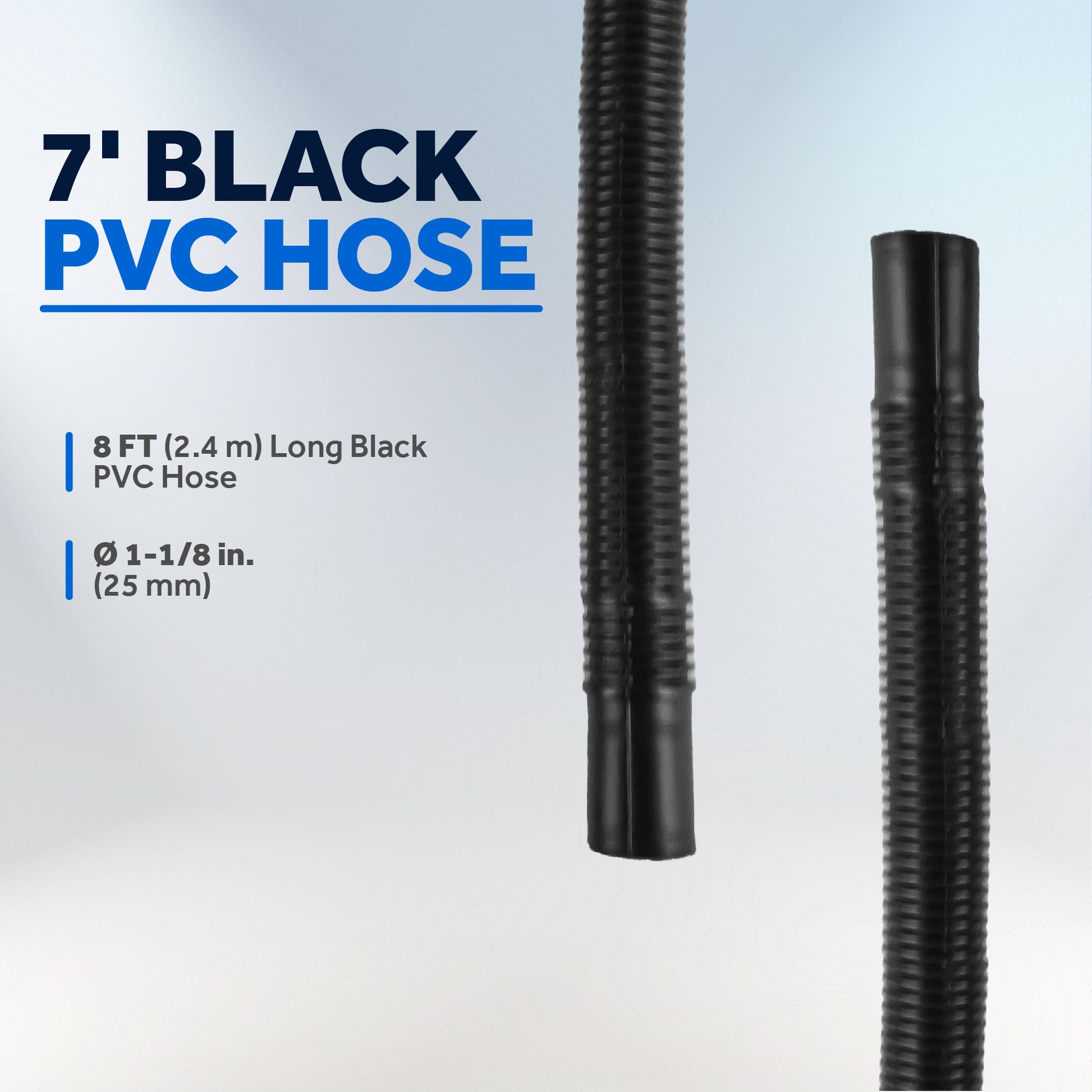 Bilge Pump Plumbing Kit, 8' Black PVC Hose 1-1/8", 2 Hose Clamps, Thru-Hull Fitting - FO4752 - Five Oceans