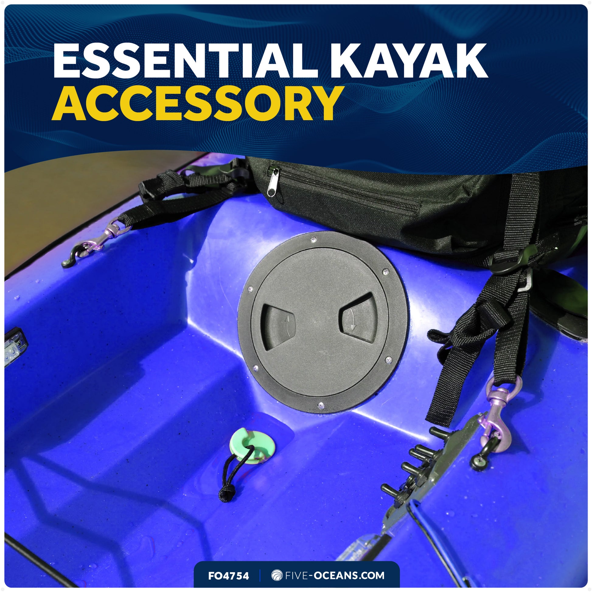 Scupper Plugs for Kayak, Fits Drain Holes 1-1/4" to 1-1/2" - 2-Pack - FO4754 - Five Oceans