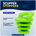 Scupper Plugs, Fits Drain Holes 1-1/4" - 1-3/4", 2-Pack - FO4756 - Five Oceans
