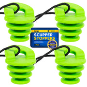 Scupper Plugs for Kayak, Fits Drain Holes 1-1/4" to 2" - 4-Pack - FO4758 - Five Oceans