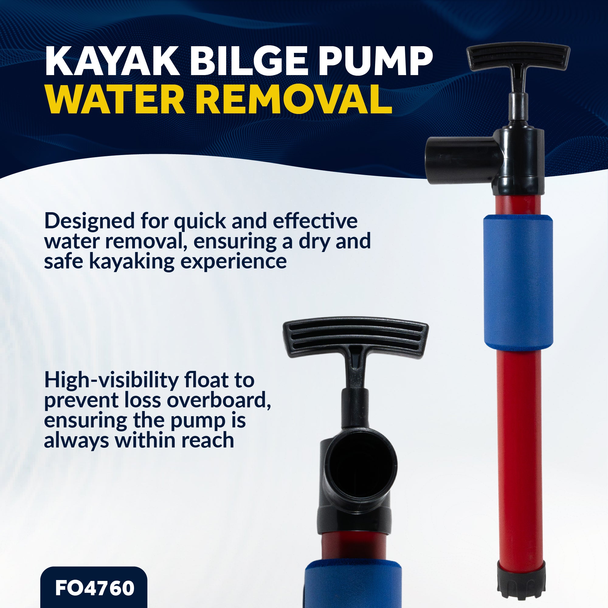 18" Kayak Manual Bilge Pump - FO4760 - Five Oceans