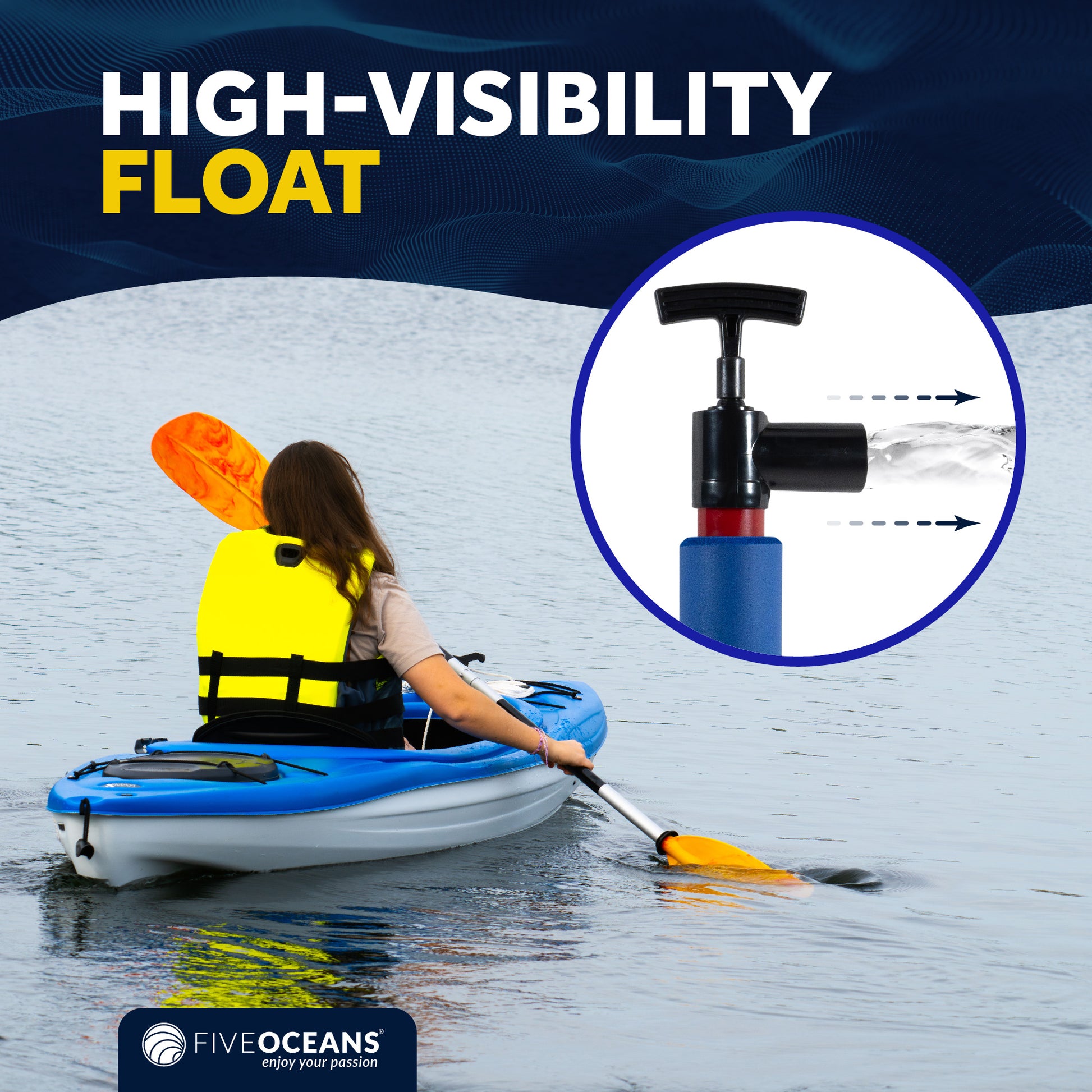 18" Kayak Manual Bilge Pump - FO4760 - Five Oceans