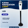 15" LED Anchor Navigation Light with Suction Cup, Battery-Powered - 2NM - FO4762 - Five Oceans