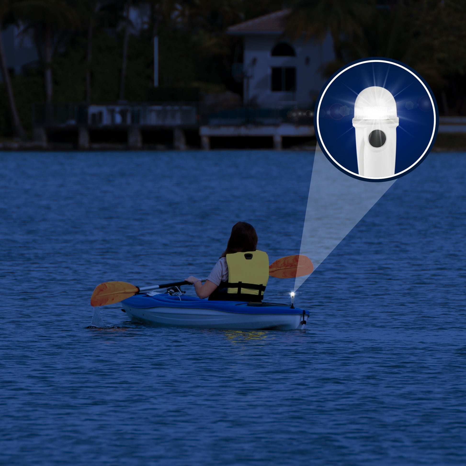 LED Portable Navigation Lights All Round Light with Super Suction Cup 15" - FO4762 - Five Oceans