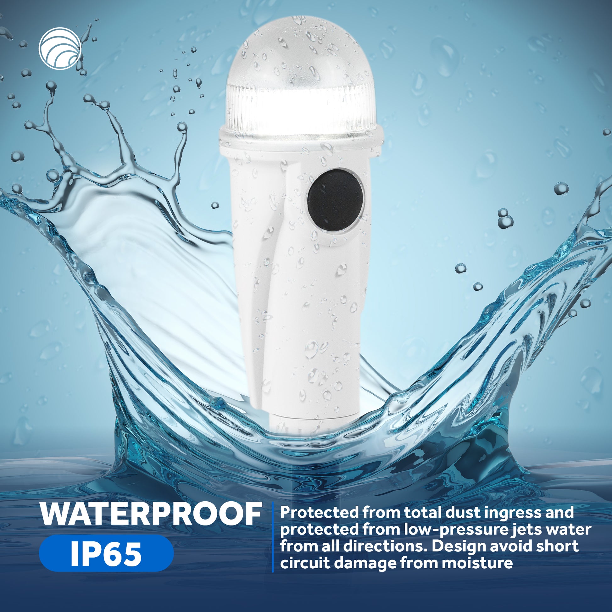 LED Portable Navigation Lights All Round Light with Super Suction Cup 15" - FO4762 - Five Oceans