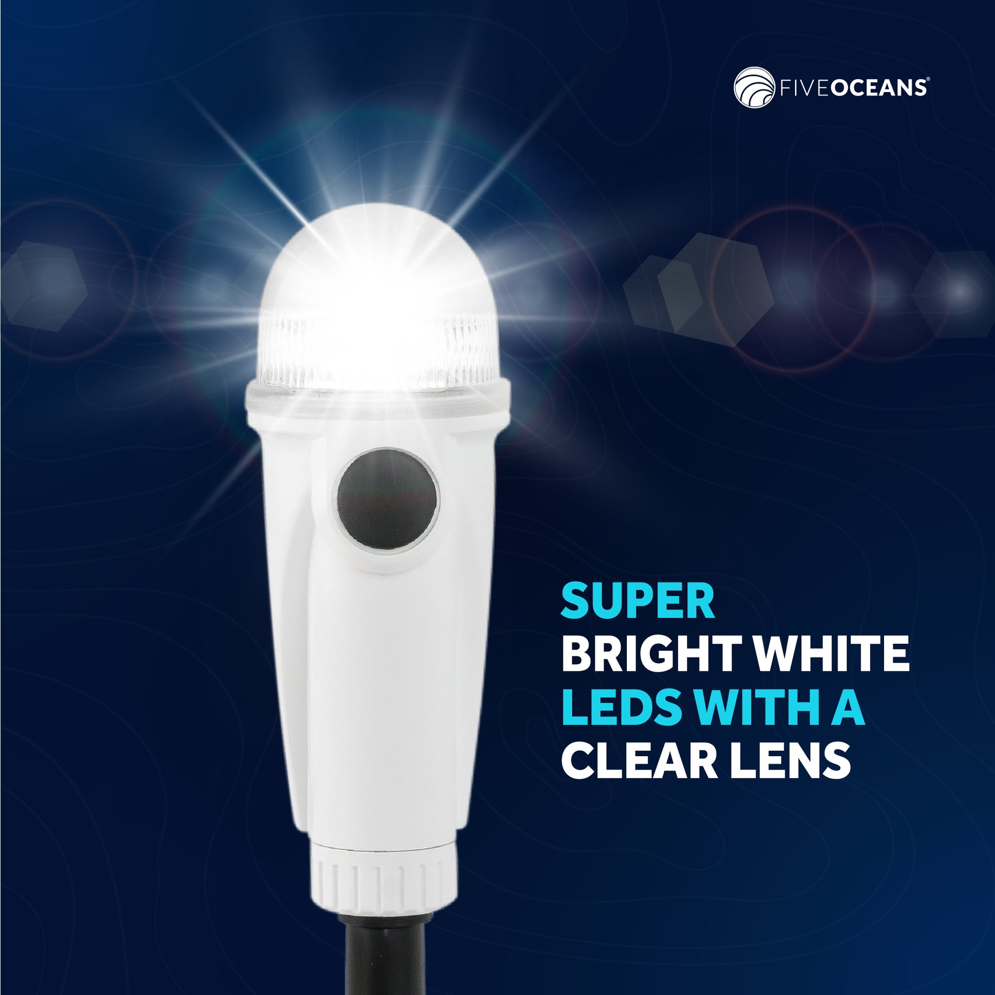 LED Portable Navigation Lights All Round Light with Super Suction Cup 15" - FO4762 - Five Oceans