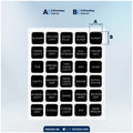 Square Switch Panel Labels, 30 Pieces Per Sheet, 2-Pack - FO4764-M2 - Five Oceans