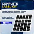 Square Switch Panel Labels, 30 Pieces Per Sheet - FO4764 - Five Oceans