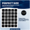 Square Switch Panel Labels, 30 Pieces Per Sheet - FO4764 - Five Oceans