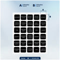 Square Switch Panel Labels, 30 Pieces Per Sheet - FO4764 - Five Oceans