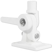 Marine VHF Antenna Mount with Adjustable Ratchet - White Nylon - FO4766 - Five Oceans