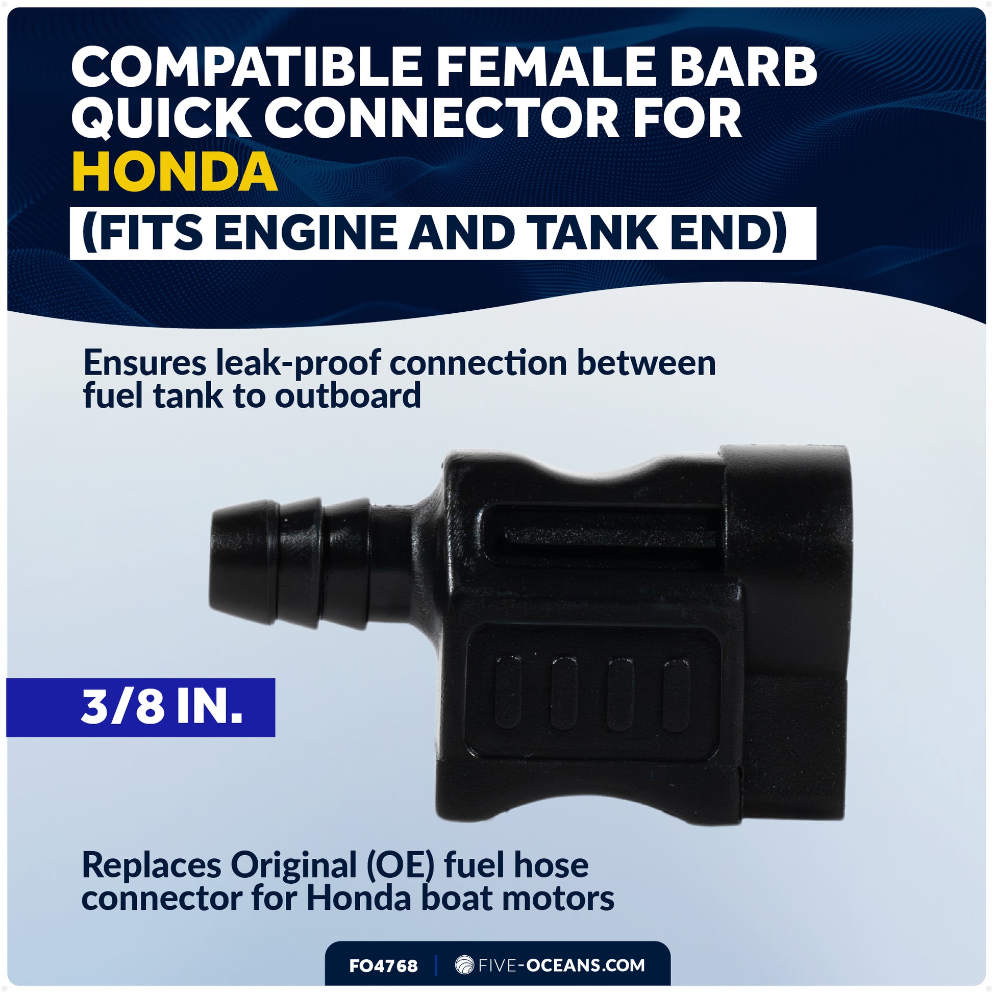 3/8" Quick Connect Hose Fitting for Honda - FO4768 - Five Oceans