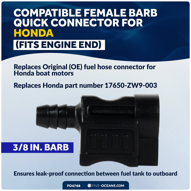 3/8" Fuel Connector for Honda Outboard Motors - FO4768 - Five Oceans