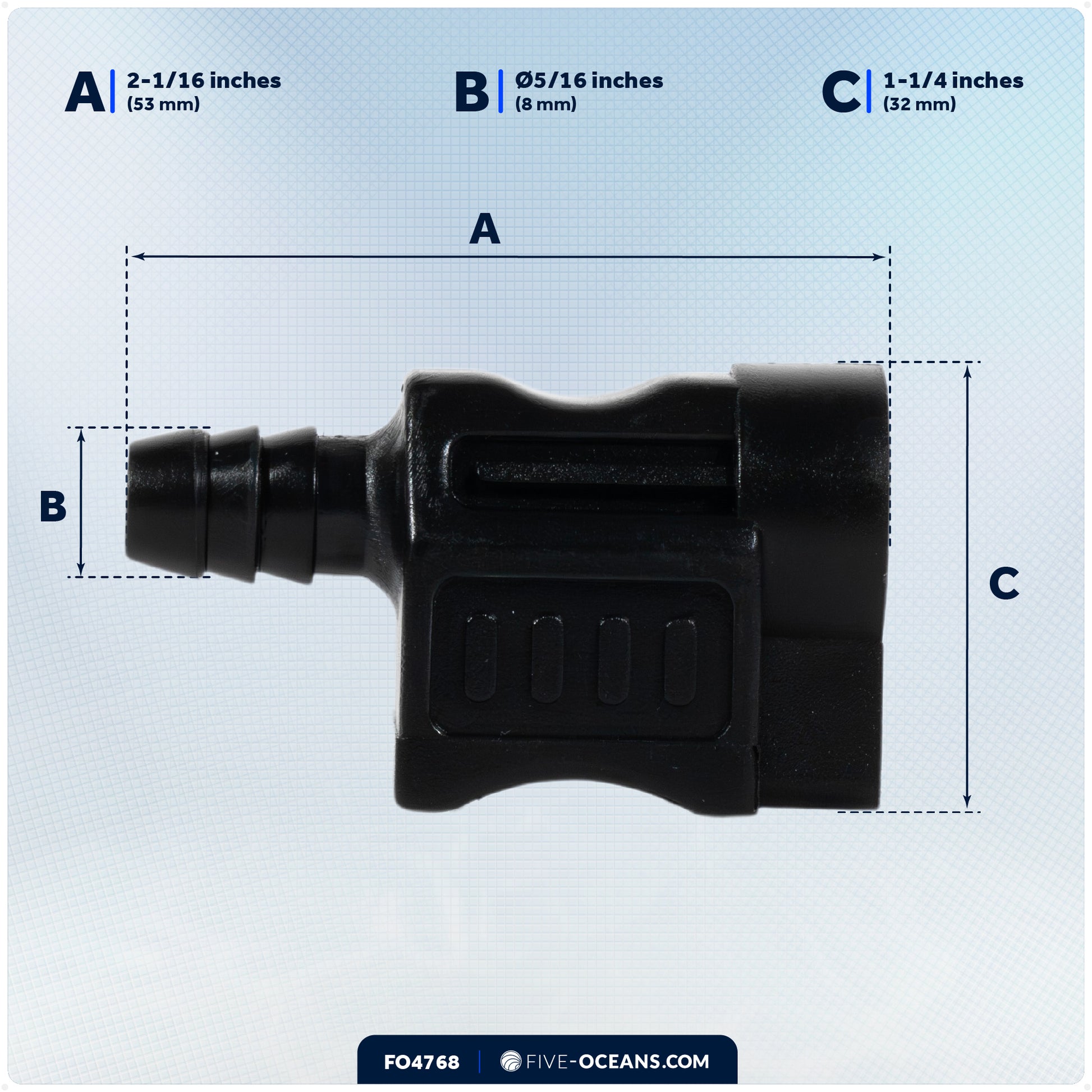 3/8" Quick Connect Hose Fitting for Honda - FO4768 - Five Oceans