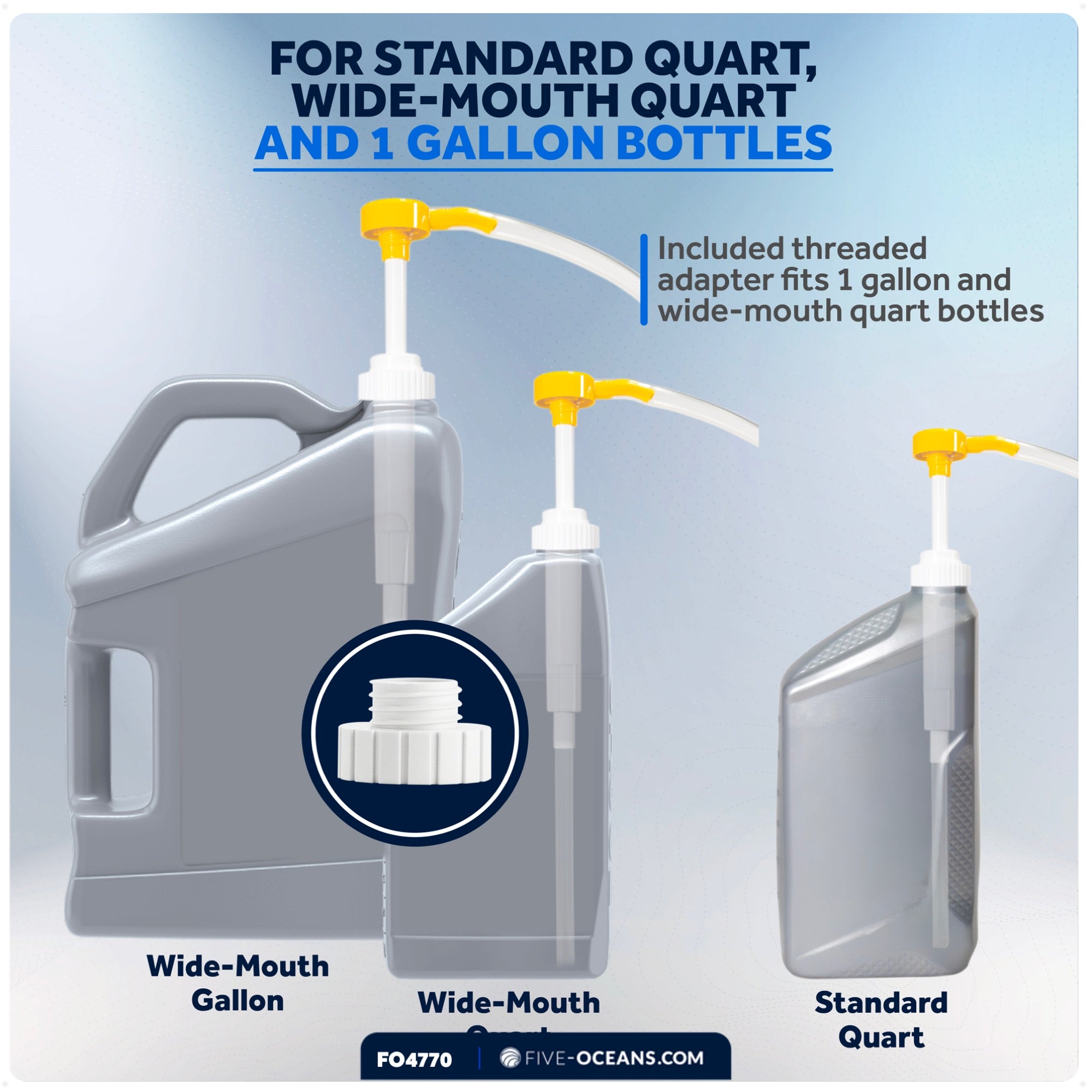 Gear Lube Oil Pump for Quart Bottles - FO4770 - Five Oceans
