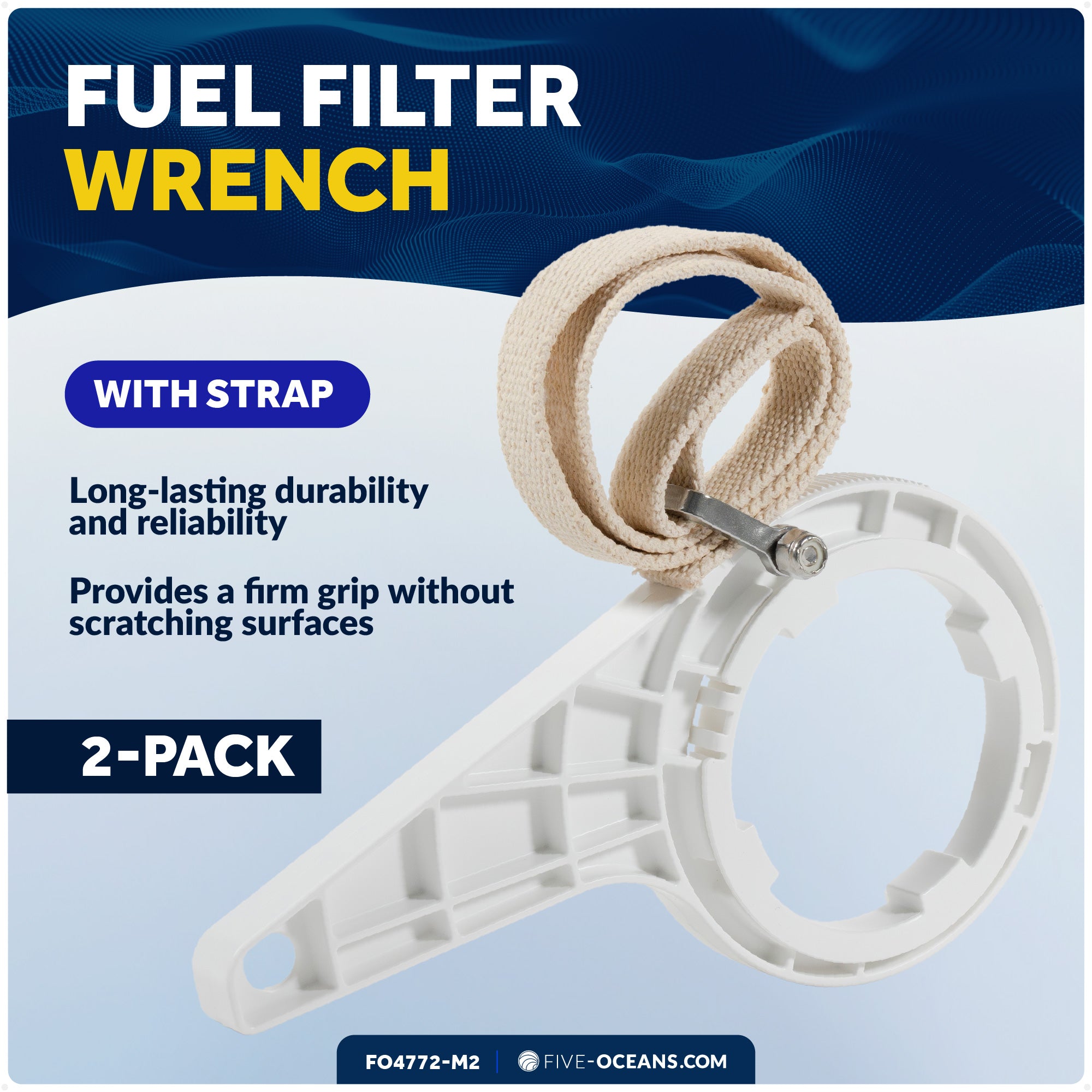 Fuel Filter Wrench with Strap, 2-Pack - FO4772-M2