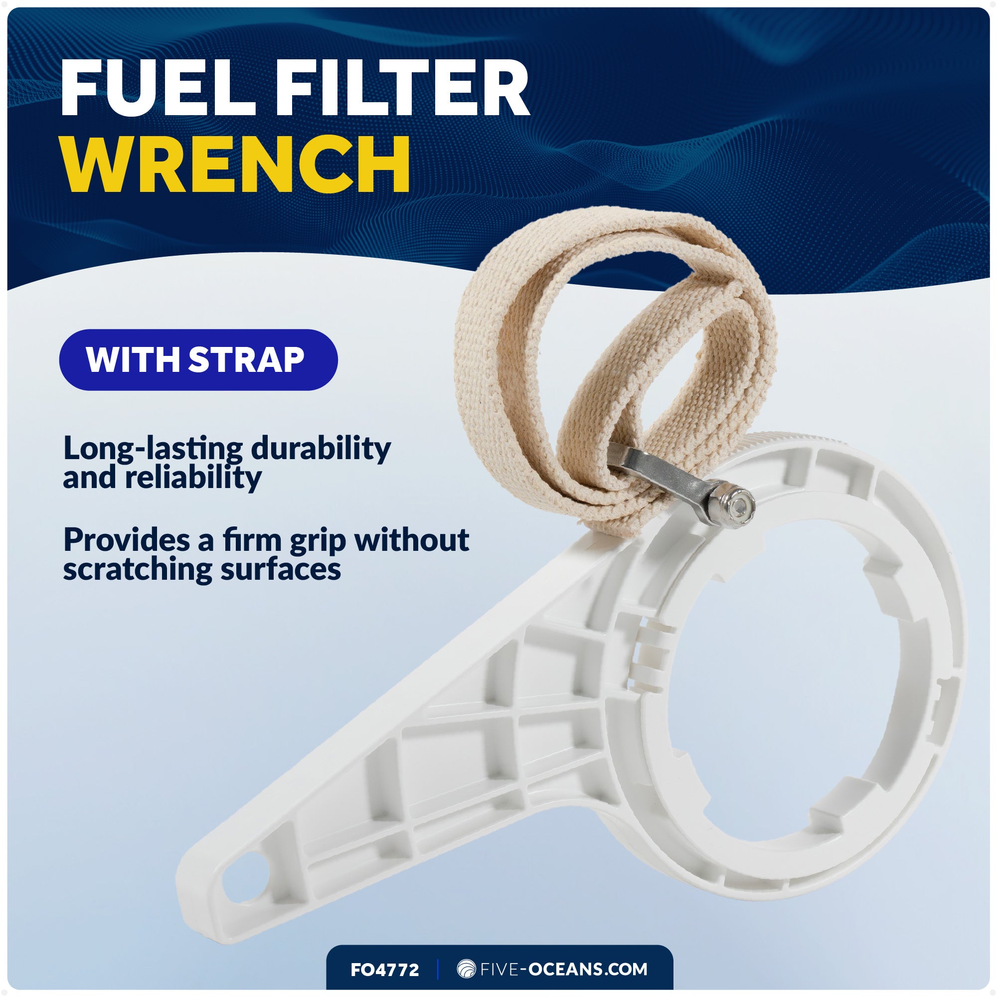 Strap Wrench for Fuel Filter Replacement - FO4772 - Five Oceans