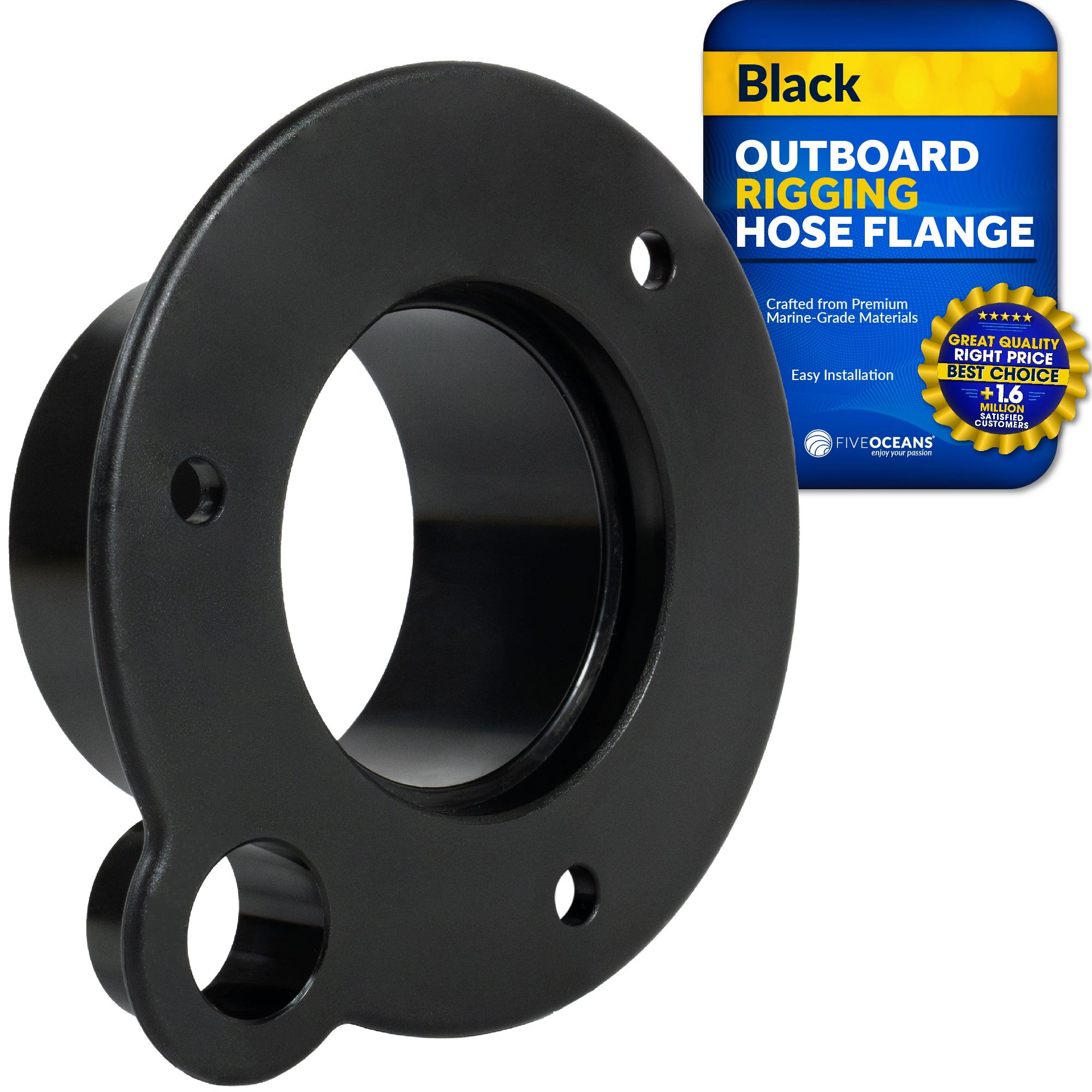 Outboard Rigging Hose Flange with Fuel Port - FO4776 - Five Oceans