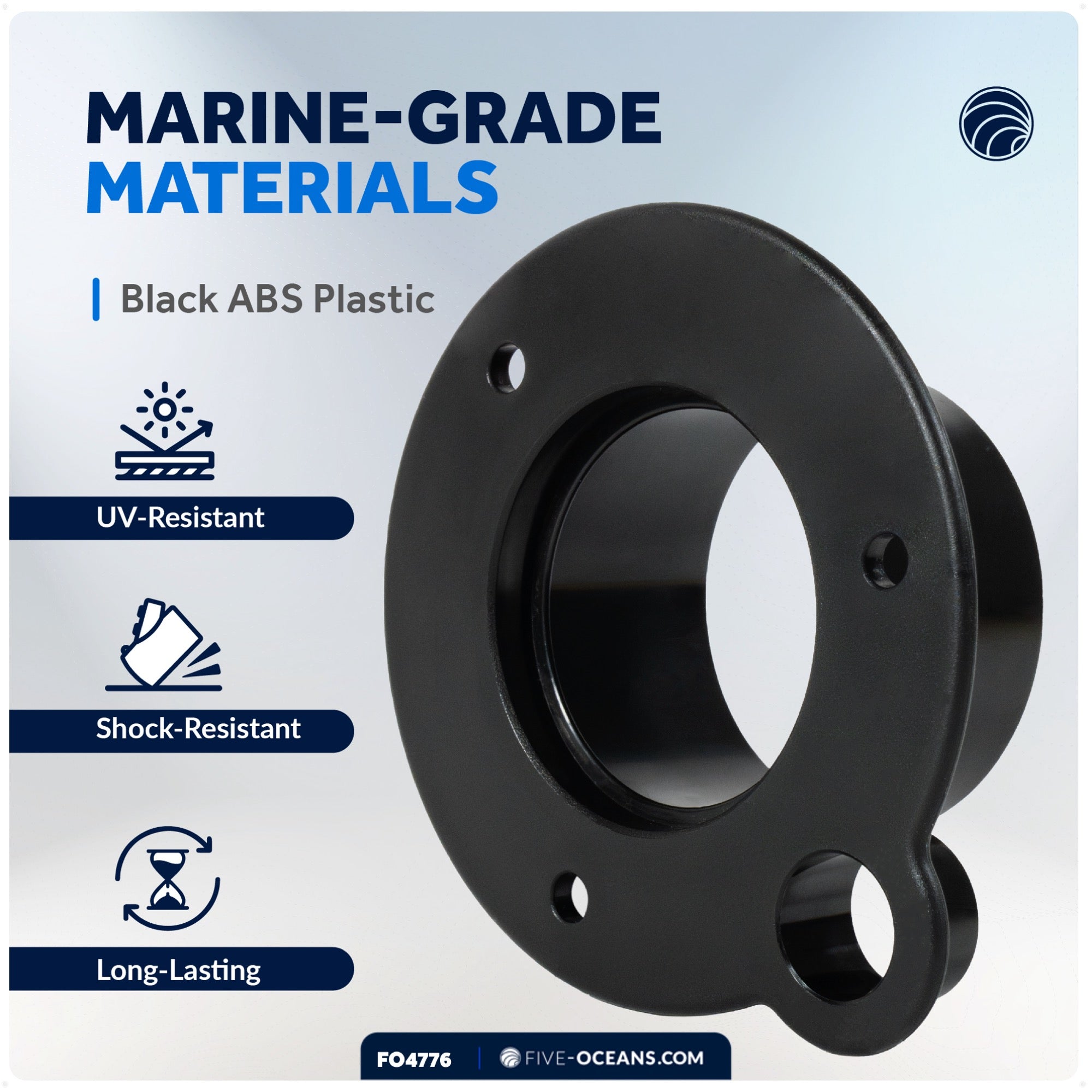 Outboard Rigging Hose Flange with Fuel Port - FO4776 - Five Oceans
