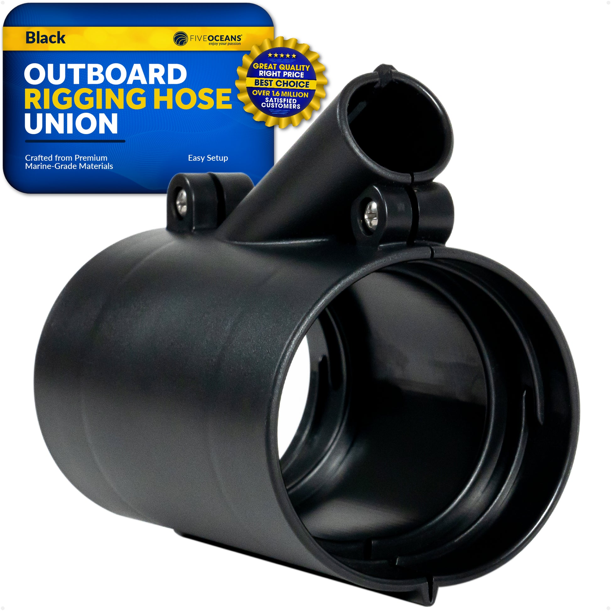 Outboard Rigging Hose Union with Fuel Port - FO4778 - Five Oceans