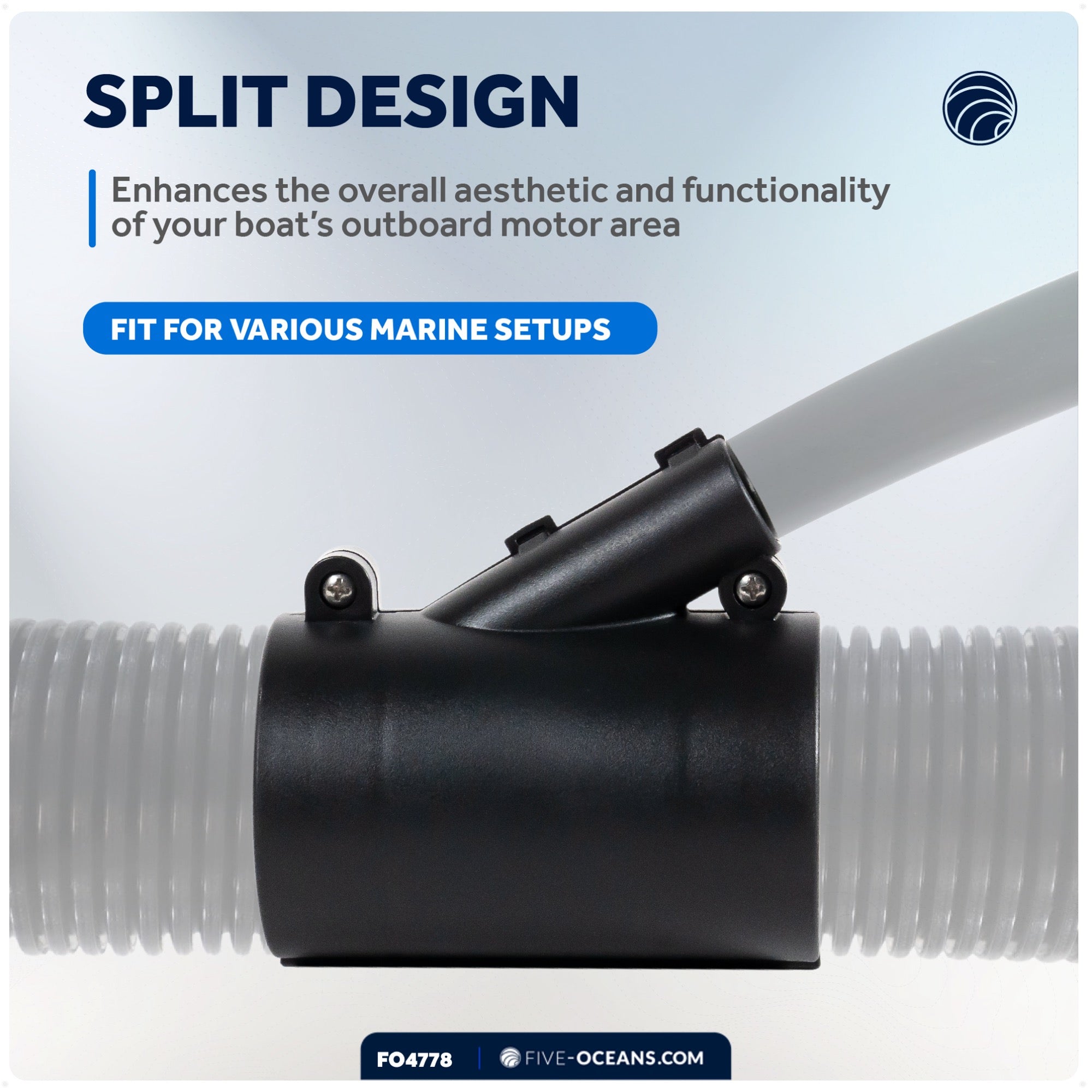Outboard Rigging Hose Union with Fuel Port - FO4778 - Five Oceans