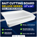 Fish Fillet Table / Cutting Board 17" x 14", Rail Mount & Deck Base - FO4780 - Five Oceans