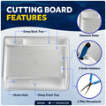 Fish Fillet Table / Cutting Board 17" x 14", Rail Mount & Deck Base
