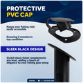 60-Degree Flush Mount Fishing Rod Holder - Black Nylon