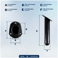 60-Degree Flush Mount Fishing Rod Holder - Black Nylon