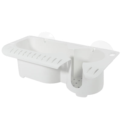 Storage Caddy Organizer with Cup Holder - 16 Lure Slots, White - FO4784 - Five Oceans