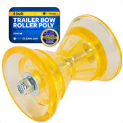 4" Boat Trailer Roller - Clear Yellow - FO4788