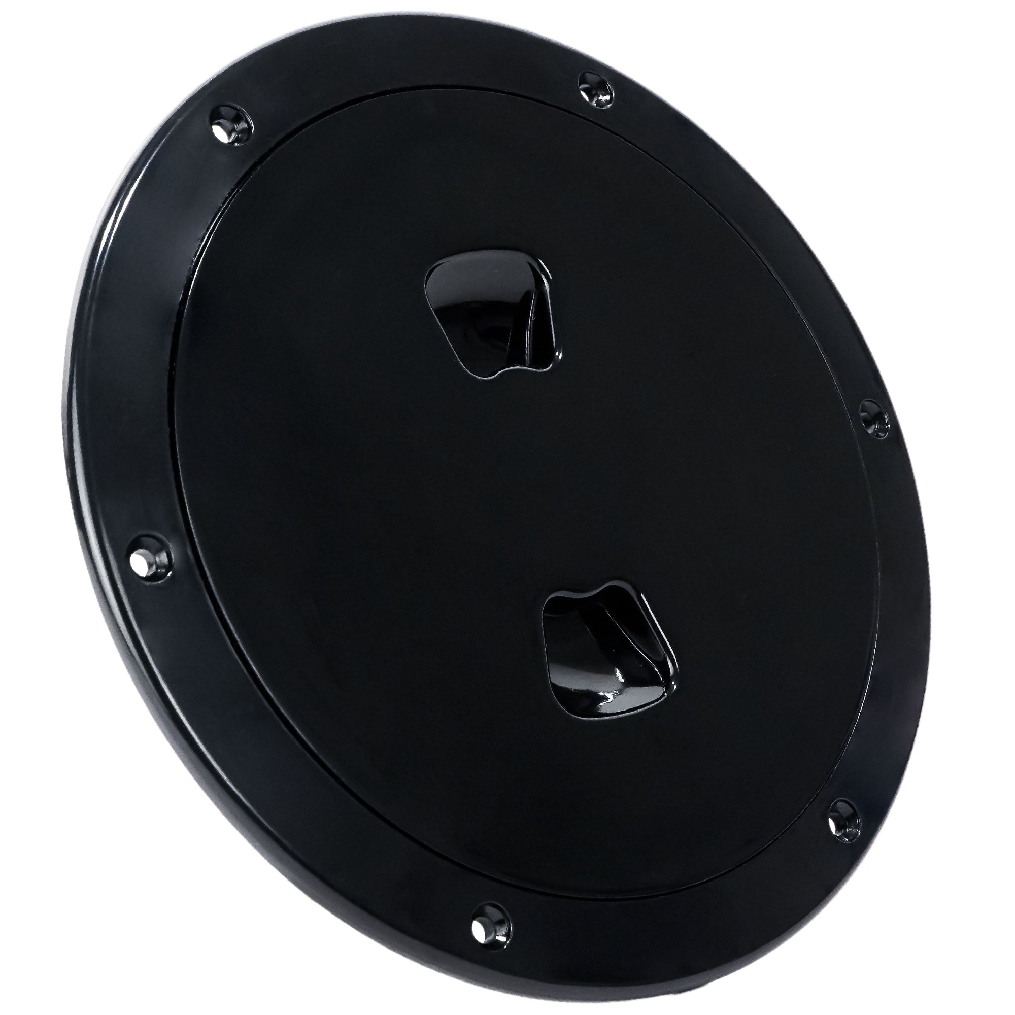 4" Boat Round Deck Plate, Black  - FO4790 - Five Oceans