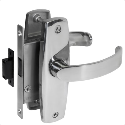 Magnetic Sliding Door Latch Lock Set, Stainless Steel - FO4796 - Five Oceans