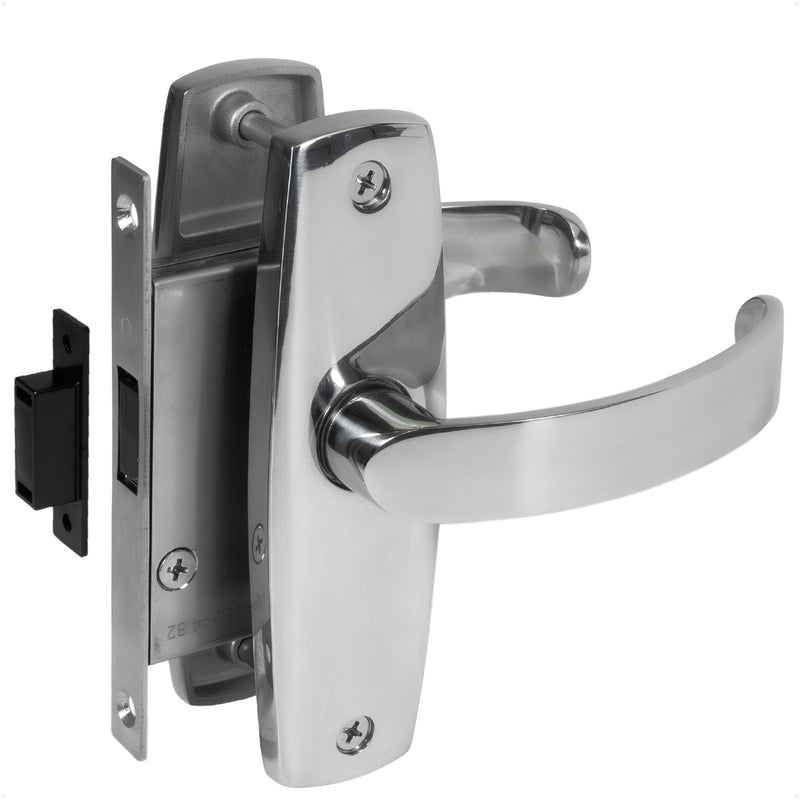 Magnetic Sliding Door Latch Lock Set, Stainless Steel - FO4796 - Five Oceans