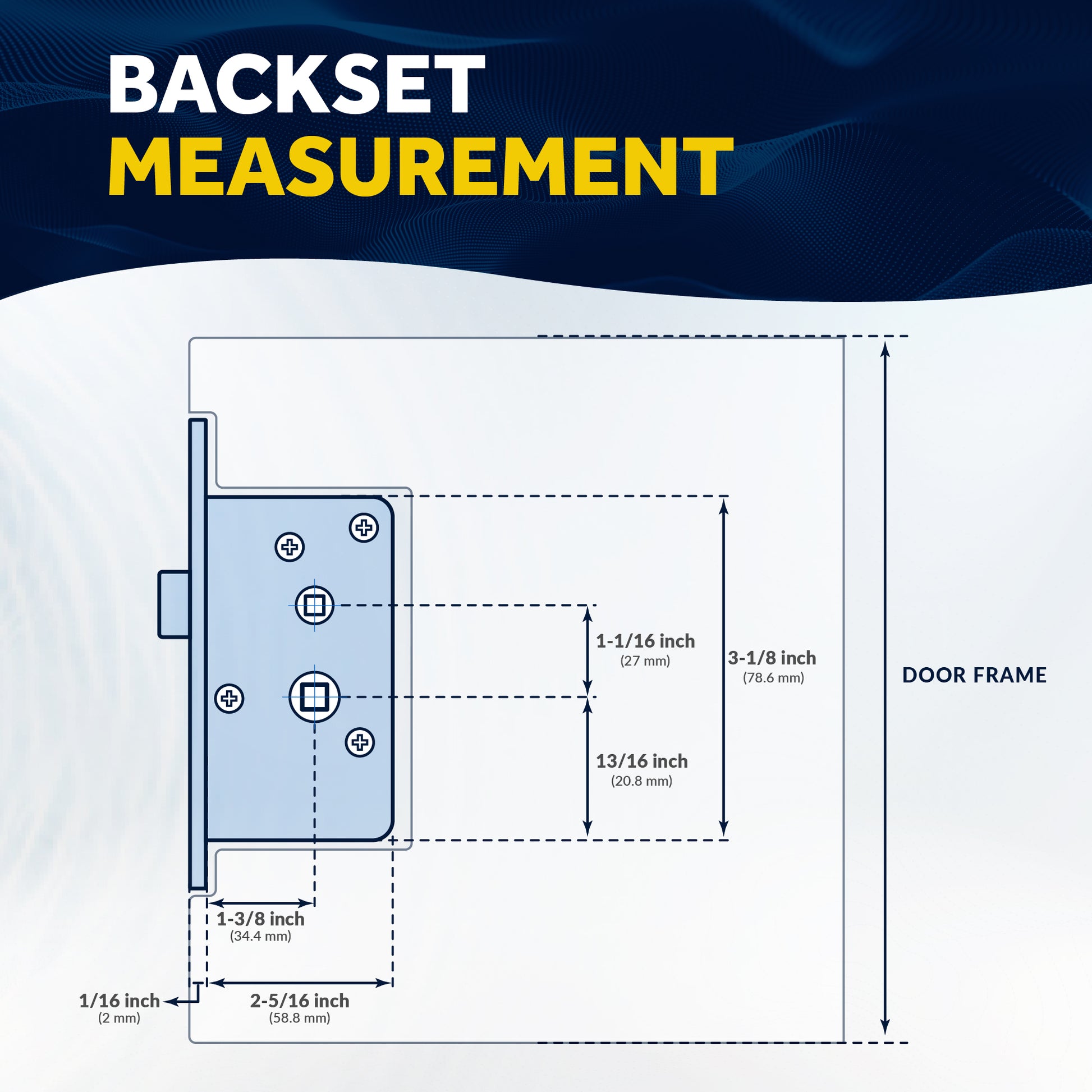 Magnetic Door Latch Lock Set, Stainless Steel - FO4796 - Five Oceans
