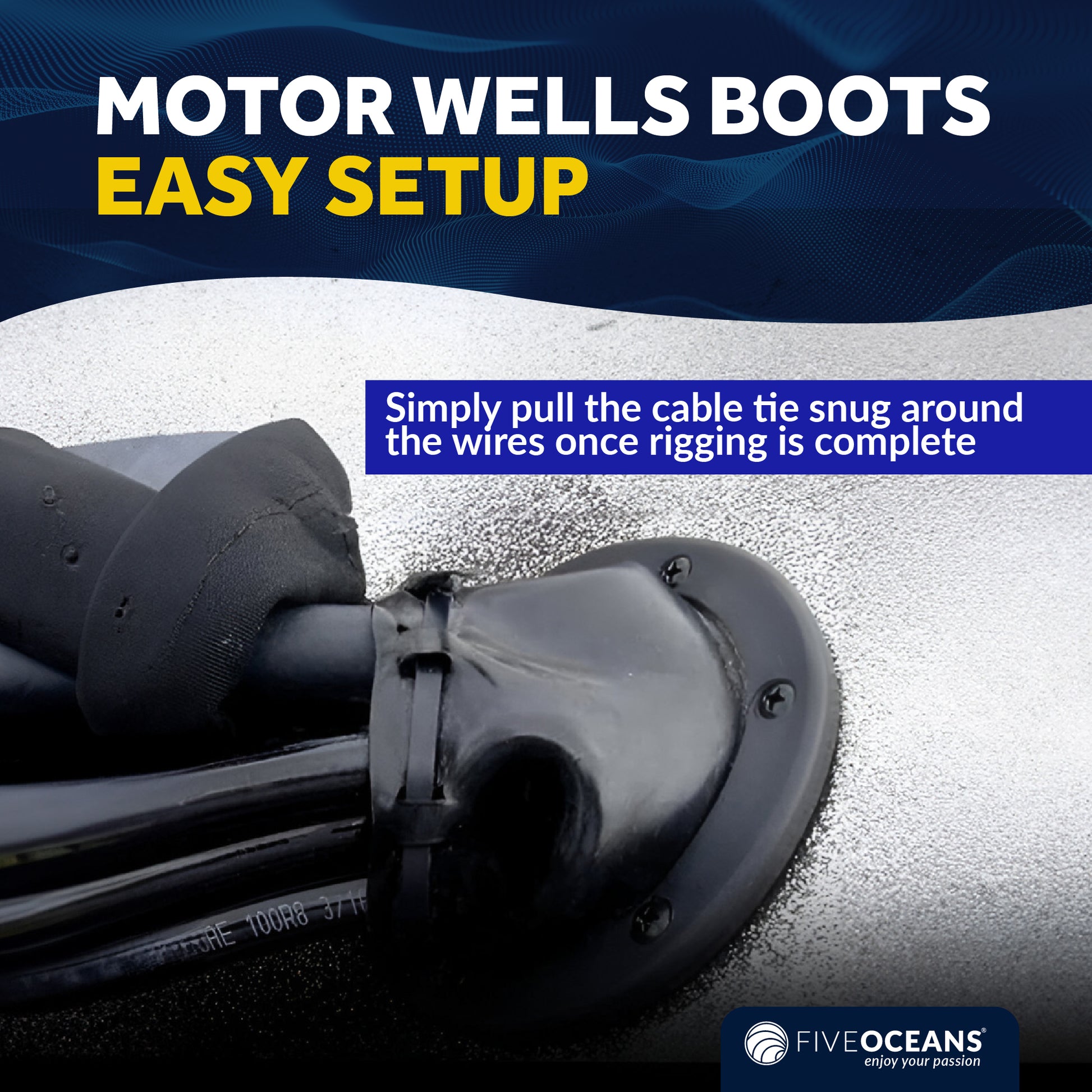 Marine Cable Boot with Cable Tie - FO4797 - Five Oceans