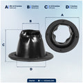 2" (50mm) Cable Boot with Tie - FO4797 - Five Oceans