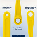 Universal Floating Prop Wrench Kit with Multiple Sockets, Yellow - FO4798 - Five Oceans