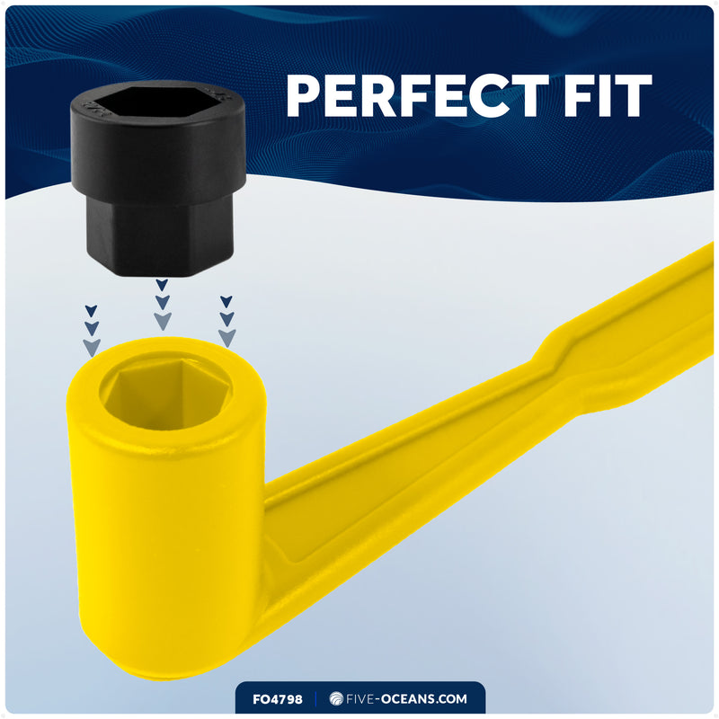 Universal Floating Prop Wrench Kit with Multiple Sockets, Yellow - FO4798 - Five Oceans