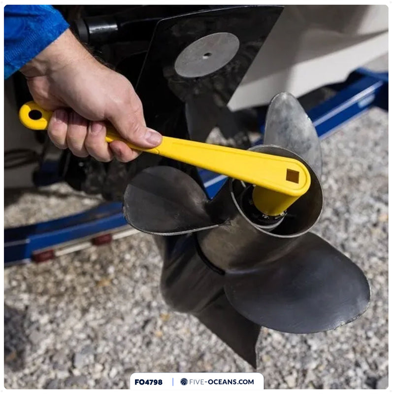 Universal Floating Prop Wrench Kit with Multiple Sockets, Yellow - FO4798 - Five Oceans