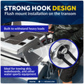 Transom Ski Tow Hook, AISI316 Stainless Steel - FO4799 - Five Oceans