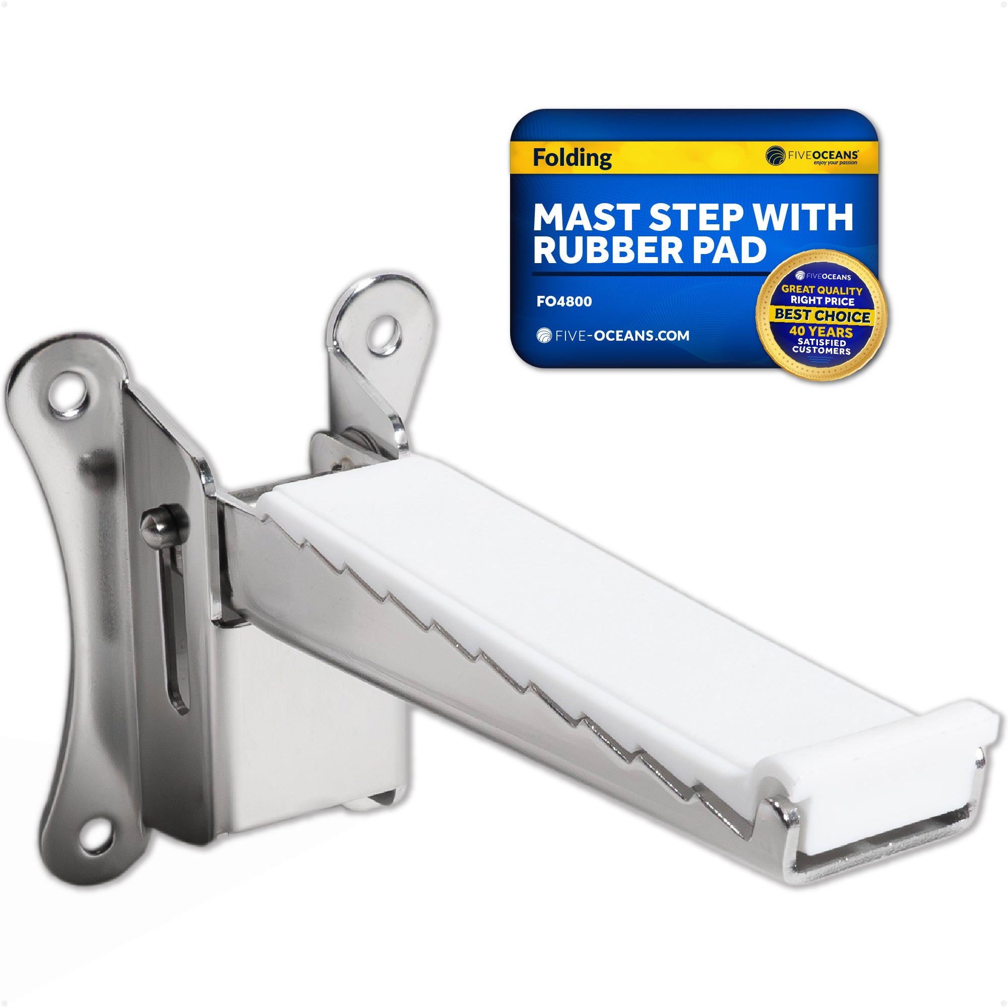 Folding Mast Step with Rubber Pad - FO4800