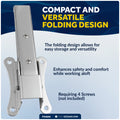 Folding Mast Step, Stainless Steel with Rubber Pad - FO4800 - Five Oceans