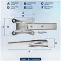Folding Mast Step, Stainless Steel with Rubber Pad - FO4800 - Five Oceans
