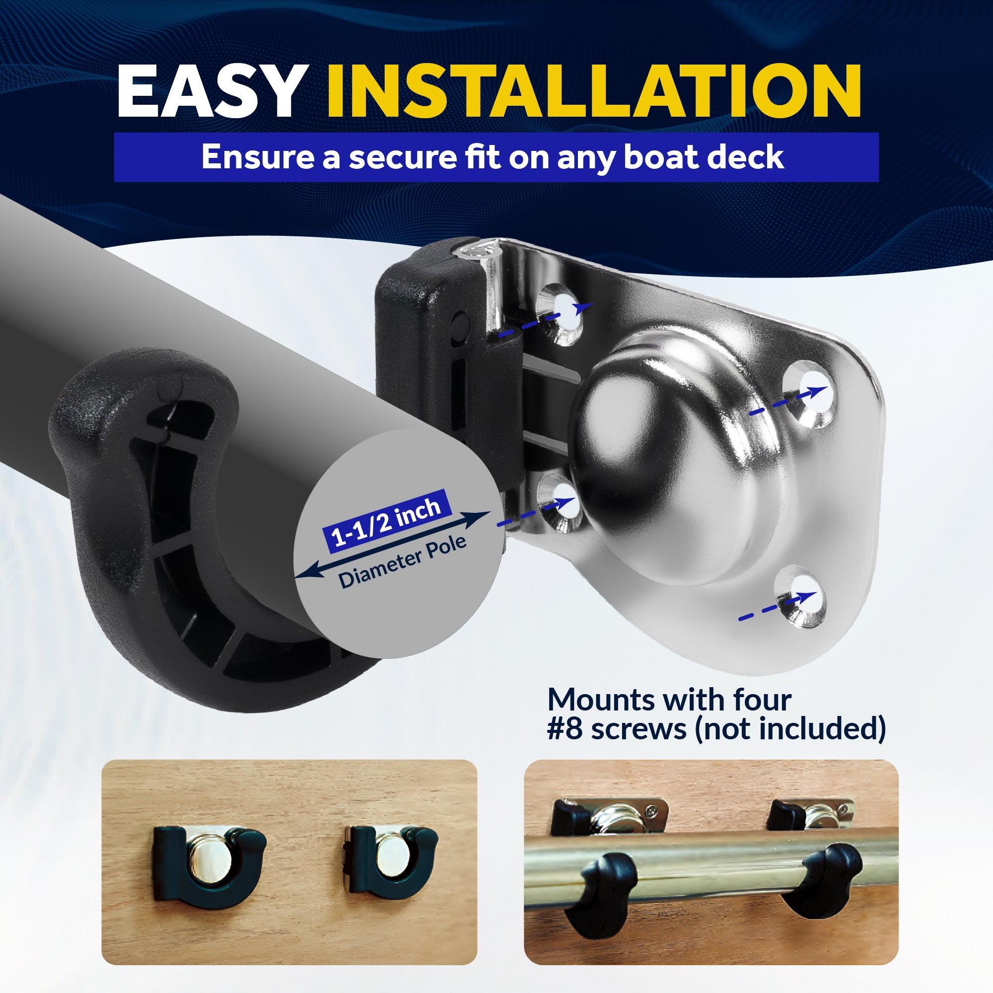 Folding Push Pole Holder - 2-Pack - FO4801 - Five Oceans