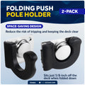 Folding Pole Storage Holder for Hooks & Paddles, 2-Pack - FO4801 - Five Oceans