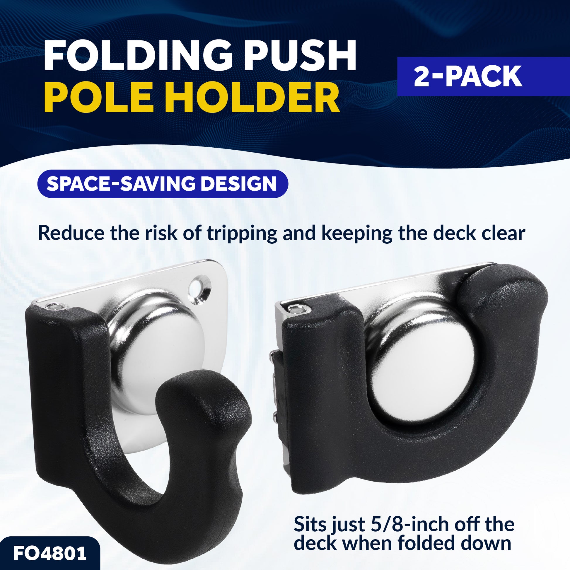 Folding Push Pole Holder - 2-Pack - FO4801 - Five Oceans