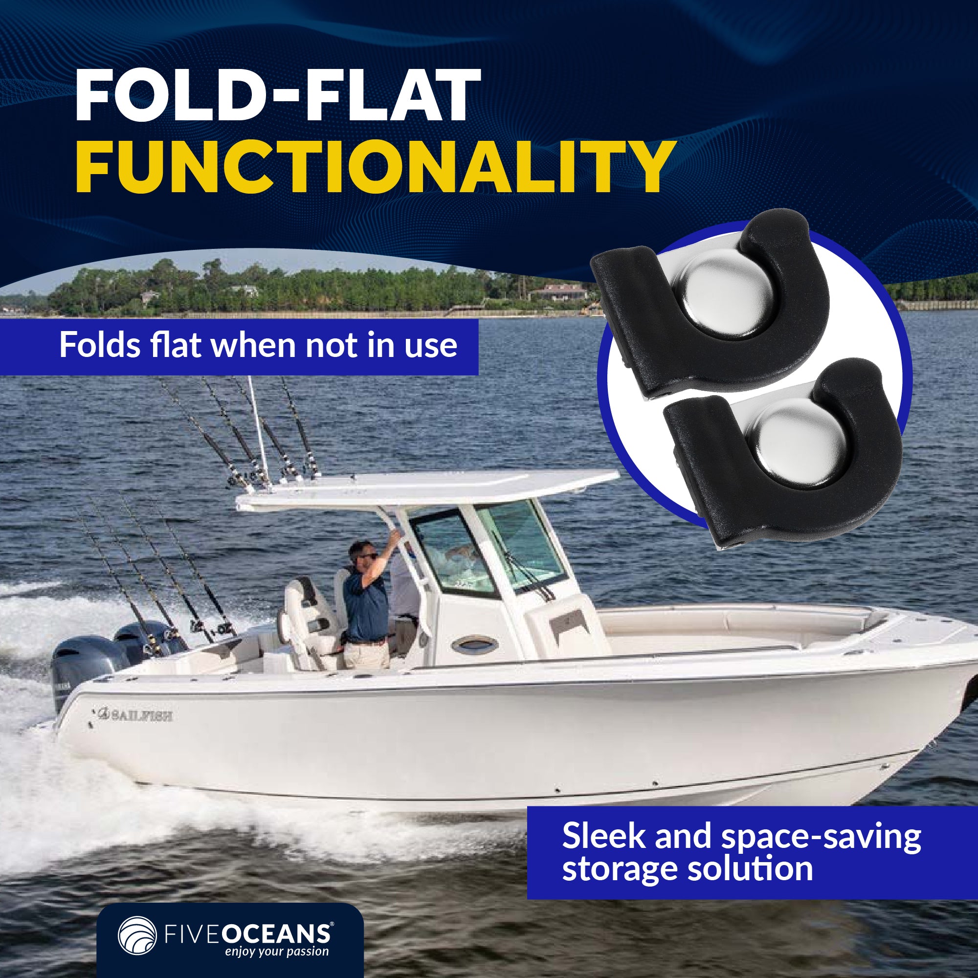 Folding Push Pole Holder - 2-Pack - FO4801 - Five Oceans