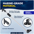 Hatch Lid Support, Extends 10-1/4" to 16-15/16", 2-Pack - FO4802-M2 - Five Oceans